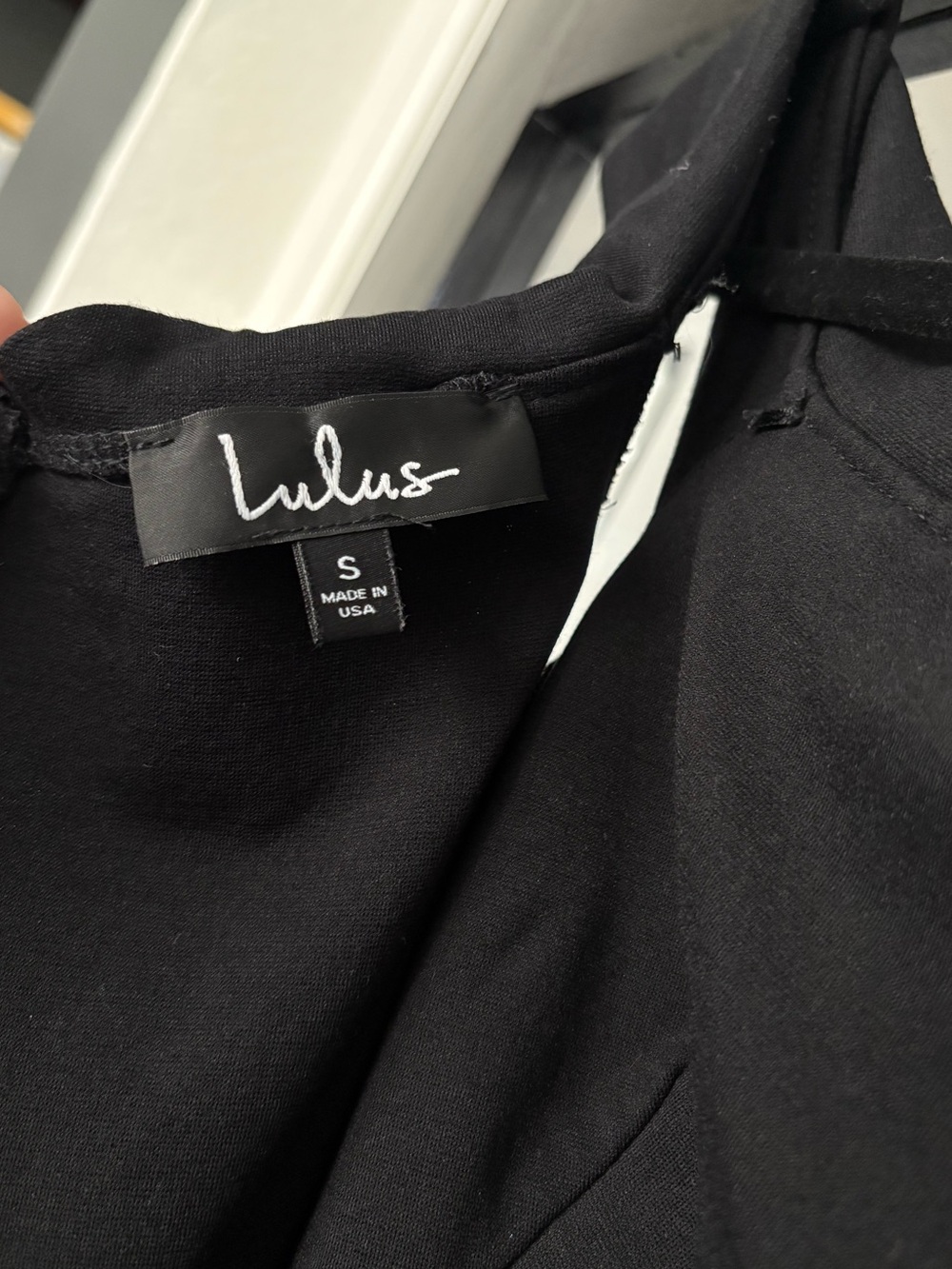Lulus Black Off Shoulder Bodycon Knee Length Dress Side Slit Cocktail Wedding S - Picture 8 of 11